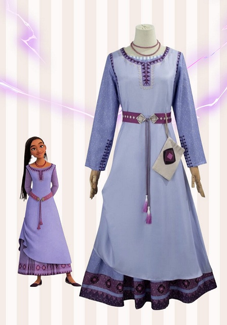Disney Movie Wish Asha Cosplay Costume  