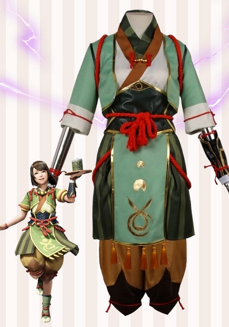 Monster Hunter Tea Shop Owner Yomogi Cosplay Costume 
