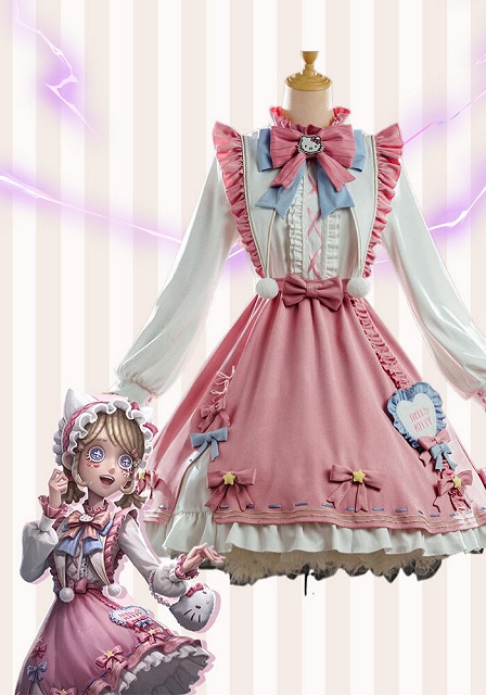 Identity V x Sanrio Hello Kitty Dream Gardener Emma Woods Cosplay Costume 