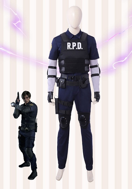 Resident Evil 2 Remake Leon Scott Kennedy Cosplay Costume 