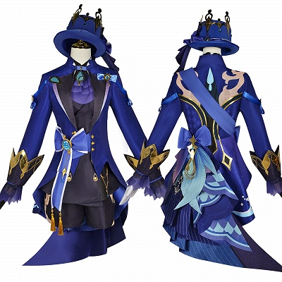 Genshin Impact Black Furina Focalors Cosplay Costume