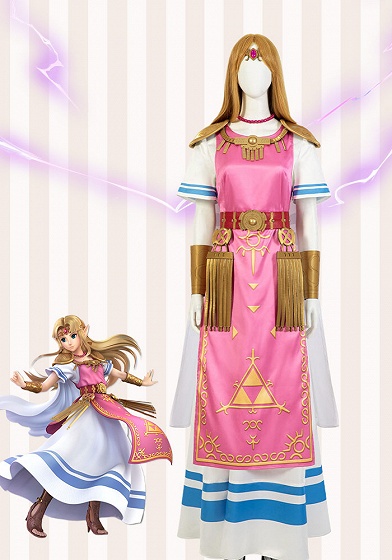 The Legend of Zelda Princess Zelda Dress Super Smash Bros. Version Cosplay Costume
