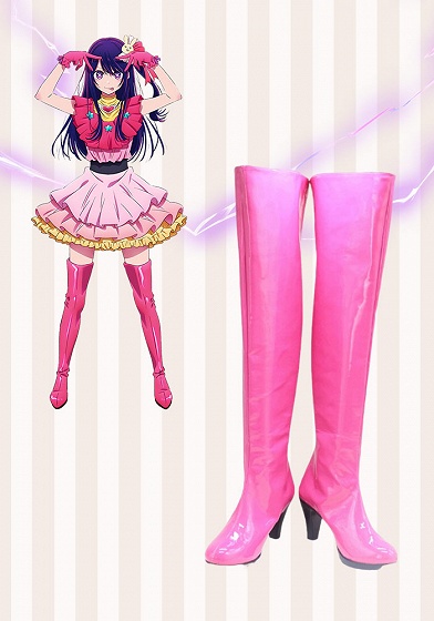 Oshi no Ko Ai Hoshino Pink Boots Cosplay Shoes