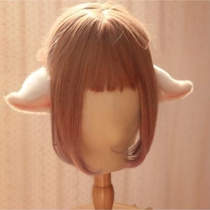 Handmade White Faux Fur Sheep Ears KC  