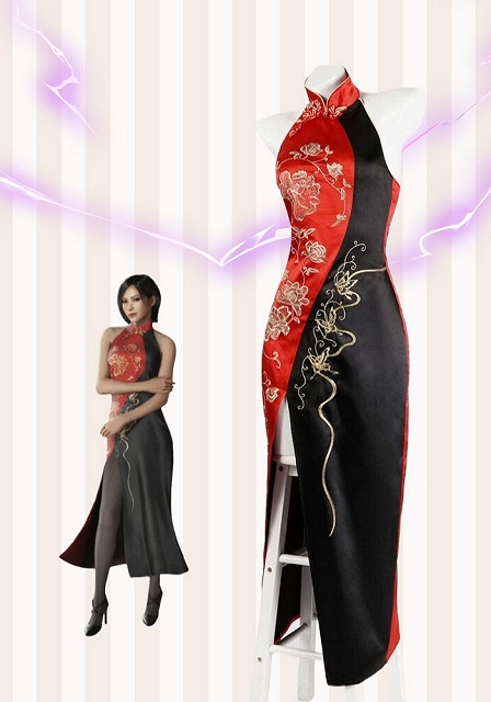  Resident Evil 4 Remake Ada Wong Cheongsam Qipao Cosplay Costume