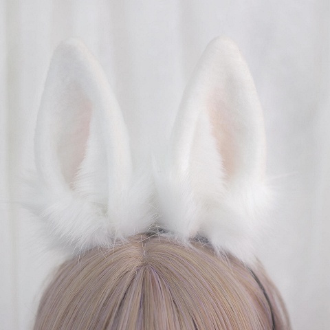 Handmade Faux Fur Rabbit Ears 5 Color Options Cute Bunny Ears KC 