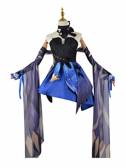 Genshin Impact Opulent Splendor Keqing Cosplay Costume
