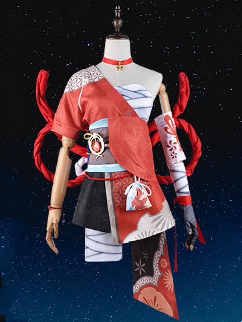 Genshin Impact Naganohara Yoimiya Cosplay Costume