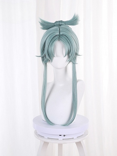 Genshin Impact Madame Ping Green Cosplay Wig