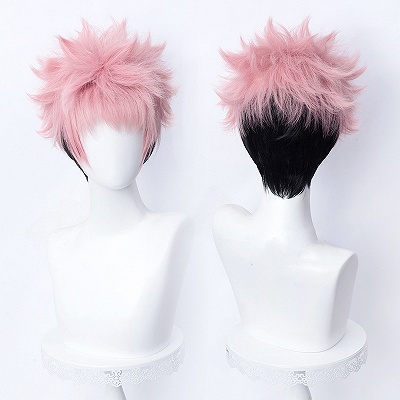 Jujutsu Kaisen Yuji Itadori Pink and Black Cosplay Wig