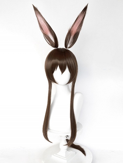 Arknights Amiya Brown Cosplay Wig