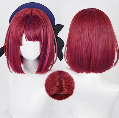 Oshi no Ko Kana Arima Dark Red Cosplay Wig