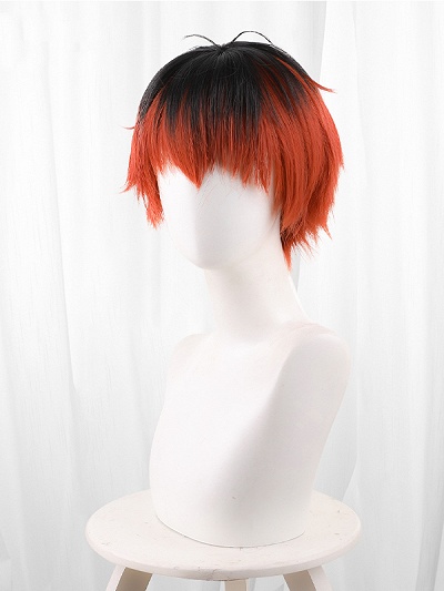 Frieren: Beyond Journey's End Stark Red and Black Cosplay Wig