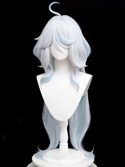 Genshin Impact Focalors Furina Silver Cosplay Wig