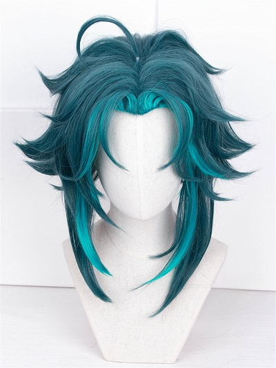 Genshin Impact Genshin Concert Xiao Green Cosplay Wig