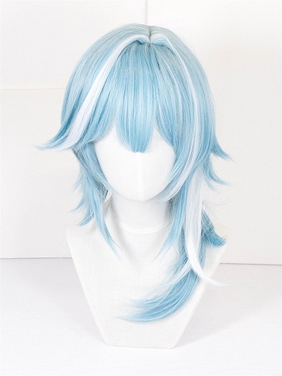 Genshin Impact Genshin Concert Eula Lawrence Blue Cosplay Wig