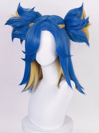 Valorant Neon Blue Cosplay Wig
