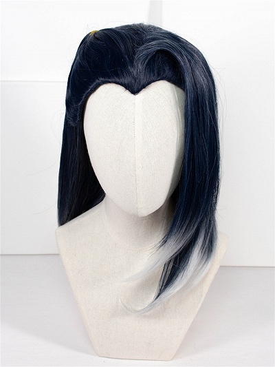 Valorant Fade Dark Blue Cosplay Wig