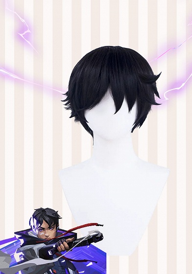 Valorant Iso Black Cosplay Wig