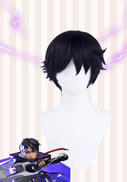 Valorant Iso Black Cosplay Wig