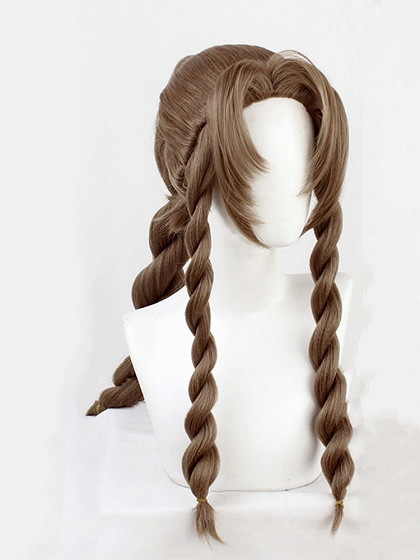 Final Fantasy VII Remake Aerith Gainsborough Brown Cosplay Wig