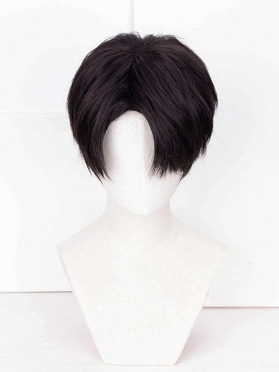 Attack on Titan Survey Corps Levi Ackerman Black Cosplay Wig