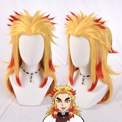 Demon Slayer: Kimetsu no Yaiba Kyojuro Rengoku Cosplay Wig