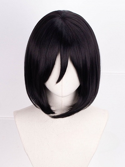 Attack on Titan Training Corps Mikasa Ackerman Black Cosplay Wig