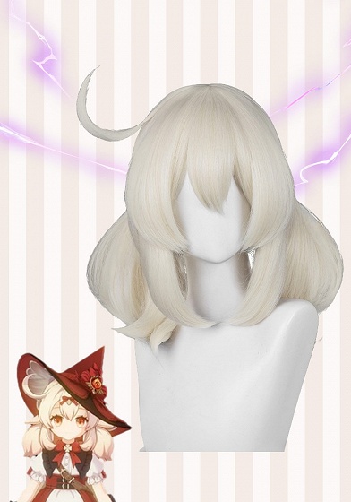 Genshin Impact Klee Skin Blossoming Starlight White Cosplay Wig