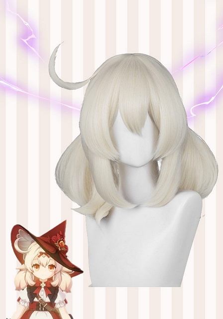 Genshin Impact Klee Skin Blossoming Starlight White Cosplay Wig