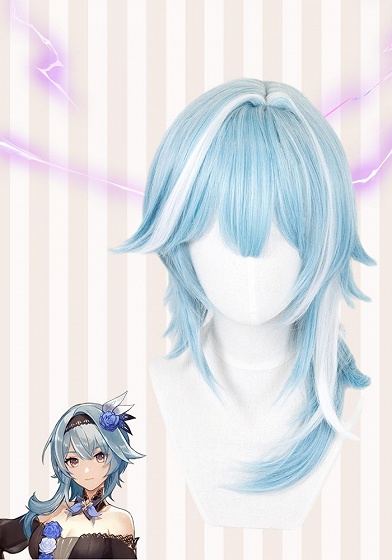 Genshin Impact Genshin Concert Eula Lawrence Blue Cosplay Wig