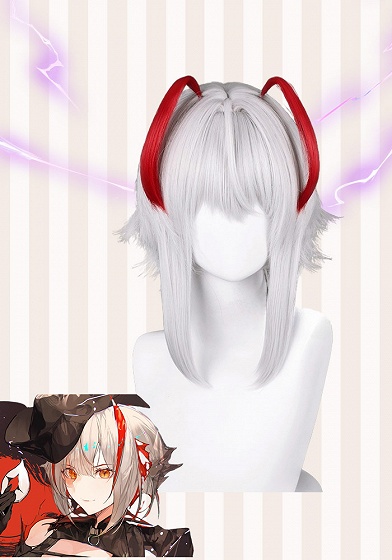 Arknights Ambience Synesthesia 2023 W Silver Cosplay Wig