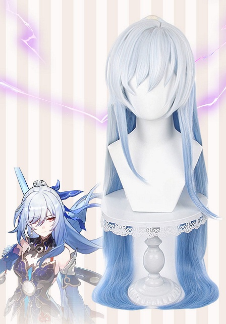 Honkai: Star Rail Jingliu Gray-Blue Cosplay Wig