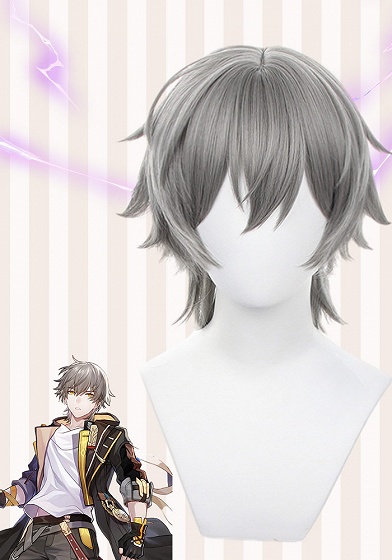 Honkai: Star Rail Male Trailblazer Caelus Silver Cosplay Wig