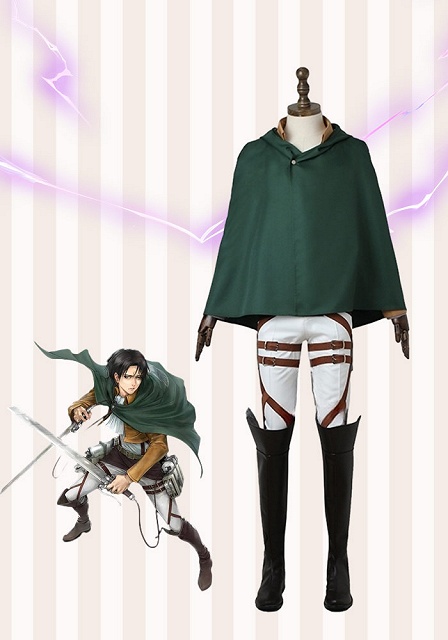 Attack on Titan Survey Corps Levi Ackerman Cosplay Costume
