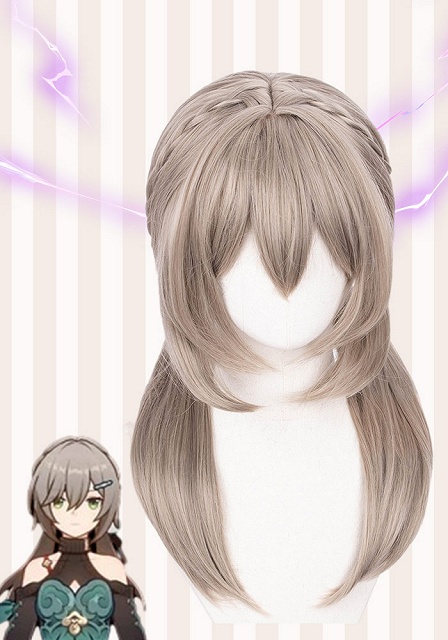 Honkai: Star Rail Qingque Light Brown Cosplay Wig