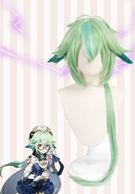 Genshin Impact Sucrose Green Cosplay Wig