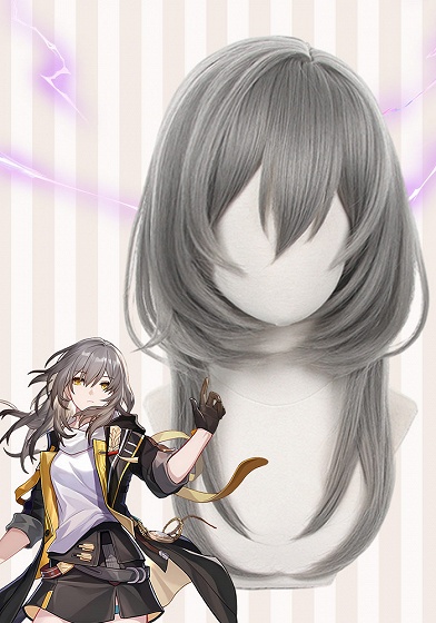 Honkai: Star Rail Female Trailblazer Stelle Silver Cosplay Wig