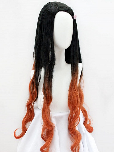 Demon Slayer: Kimetsu no Yaiba Nezuko Kamado Black to Orange Cosplay Wig
