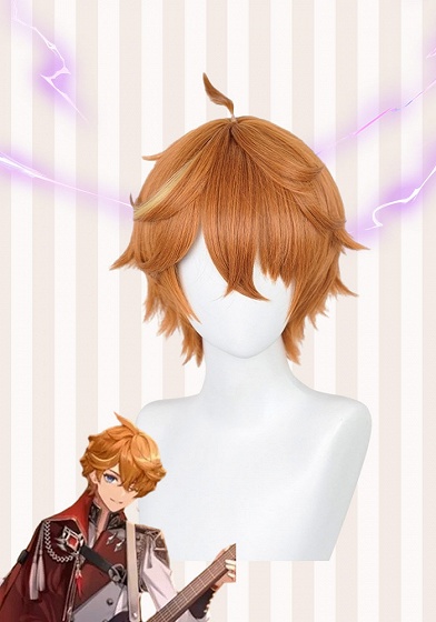 Genshin Impact Genshin Concert Tartaglia Orange Cosplay Wig