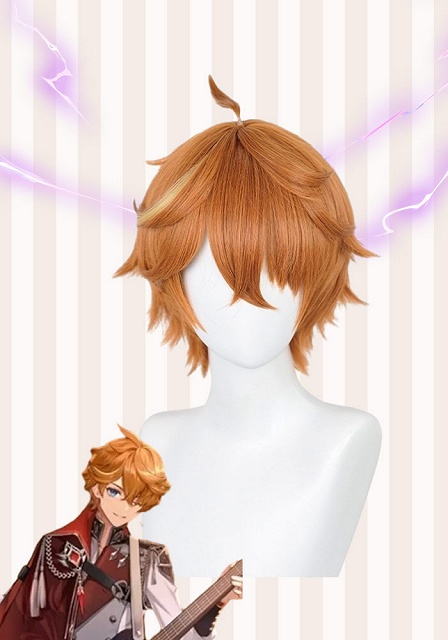 Genshin Impact Genshin Concert Tartaglia Orange Cosplay Wig