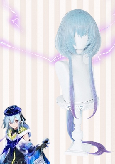 Arknights Mizuki Blue Cosplay Wig