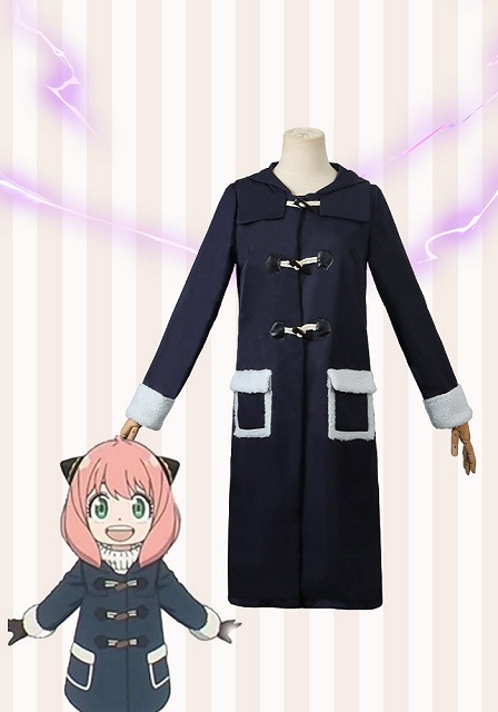 Spy × Family Anya Forger Black Coat Cosplay Costume 