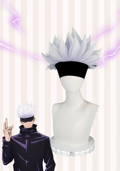 Jujutsu Kaisen Satoru Gojo Silver Purple Cosplay Wig