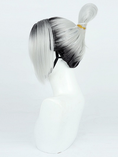 Blue Lock Gin Gagamaru Black to White Ombre Cosplay Wig