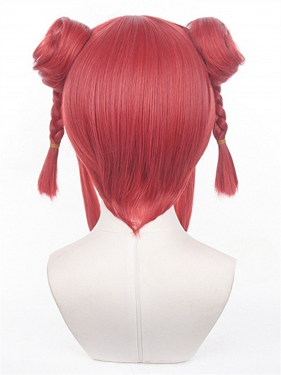 Blue Lock Hyoma Chigiri Chinese Kung Fu Red Cosplay Wig