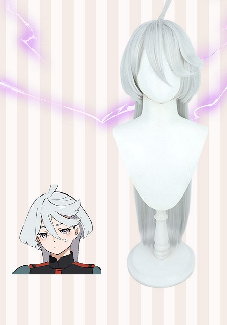 Mobile Suit Gundam: The Witch from Mercury Miorine Rembran Silver Grey Cosplay Wig