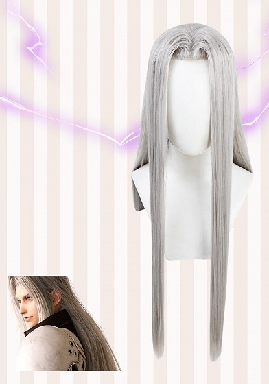 Final Fantasy VII Remake Sephiroth Silver Cosplay Wig