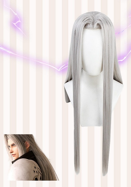 Final Fantasy VII Remake Sephiroth Silver Cosplay Wig
