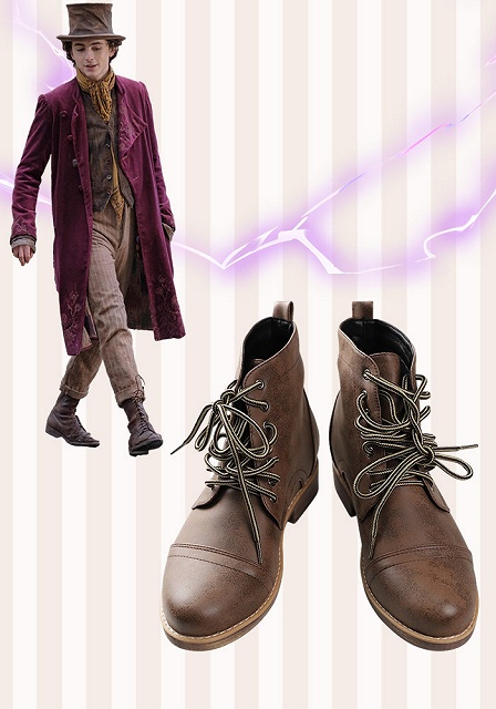 Warner Bros. Pictures Movie Wonka Willy Wonka Cosplay Shoes 